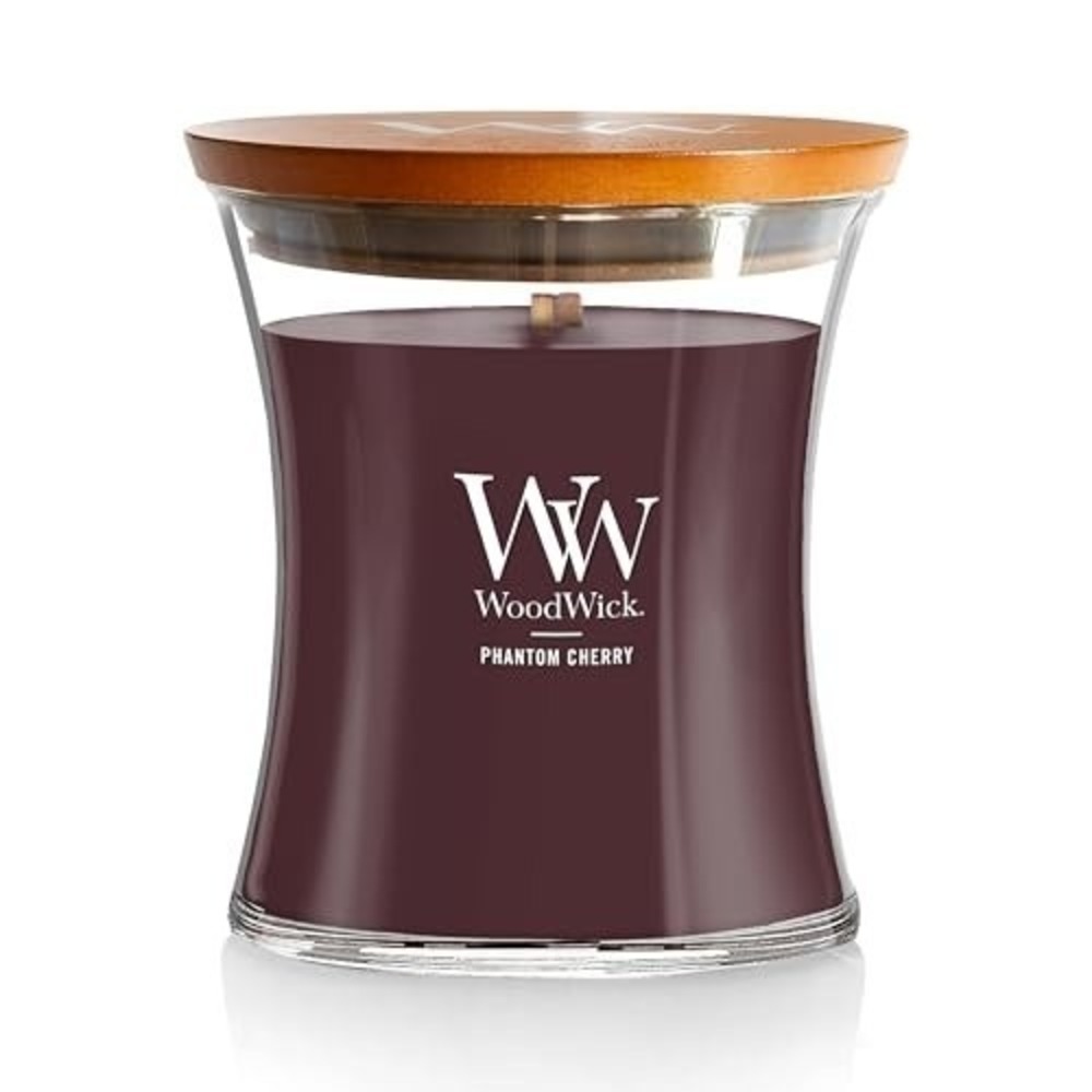 WoodWick Phantom Cherry Medium Soy Candle NWT Dark Cherry Crackling Wick